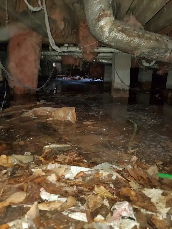 Crawl space flood assessment for Commercial Water Damage Restoration in Plumsted